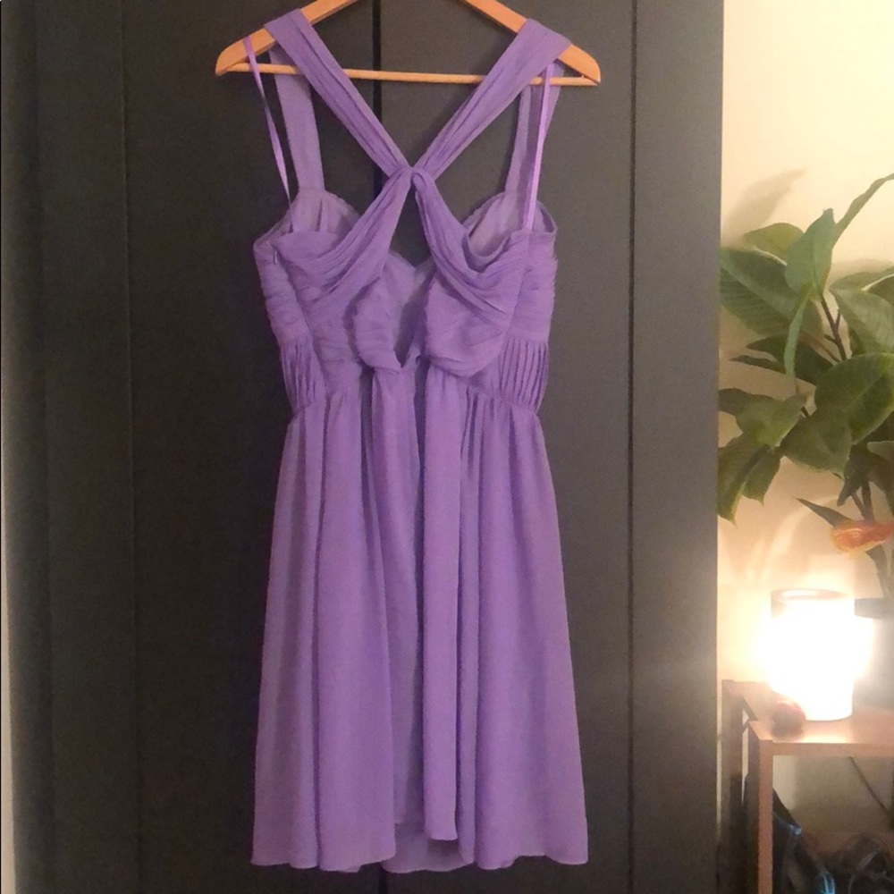 💜 Hailey by Adrianna Papell purple open back dress 8 - Picture 6 of 8